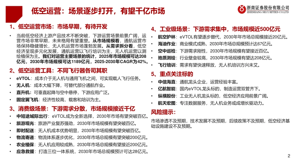 低空经济报告：低空运营工具、eVTOL、无人机、直升机、固定翼飞机_第2页