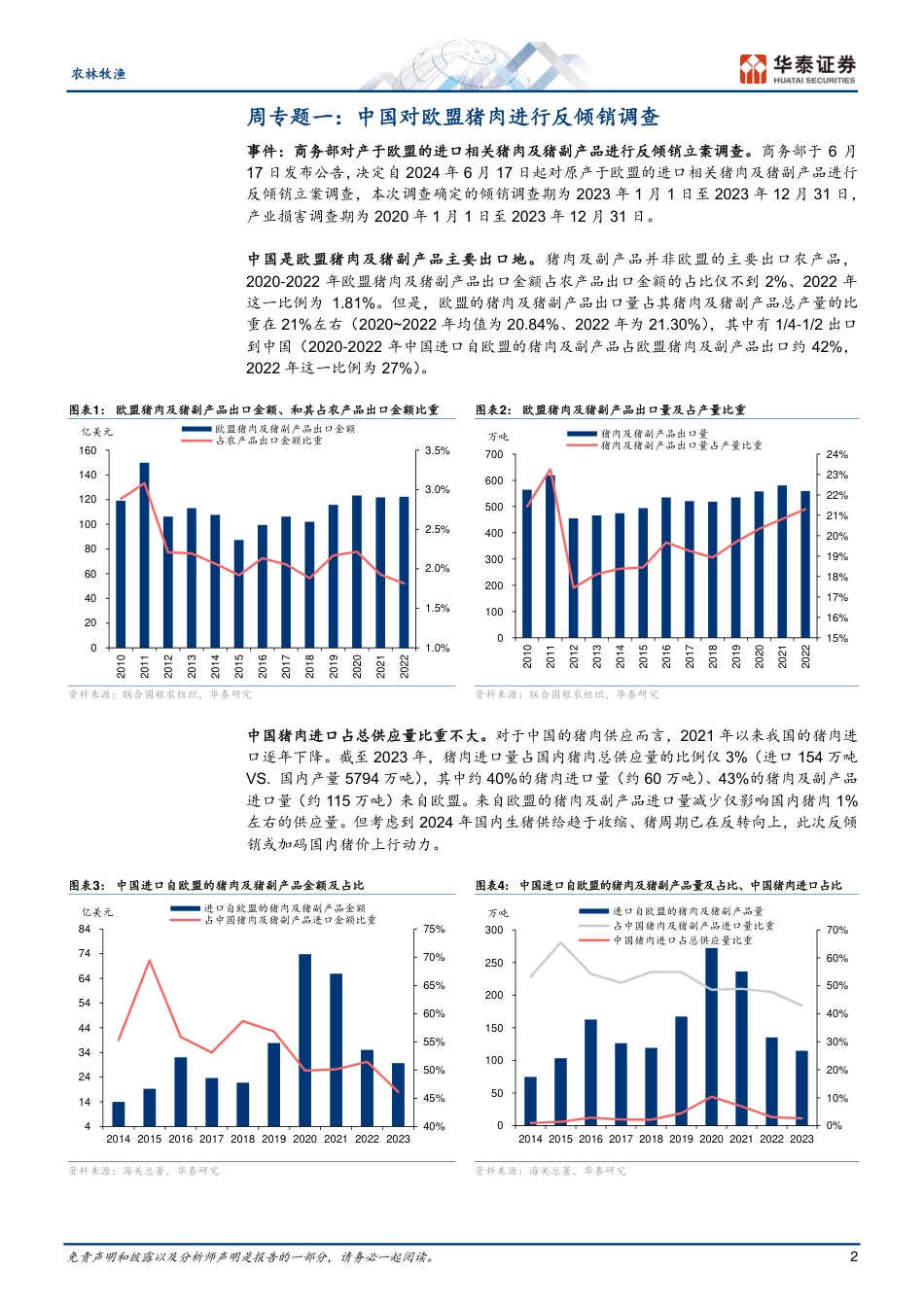 反倾销调查欧盟猪肉，618宠物逆增长_第2页