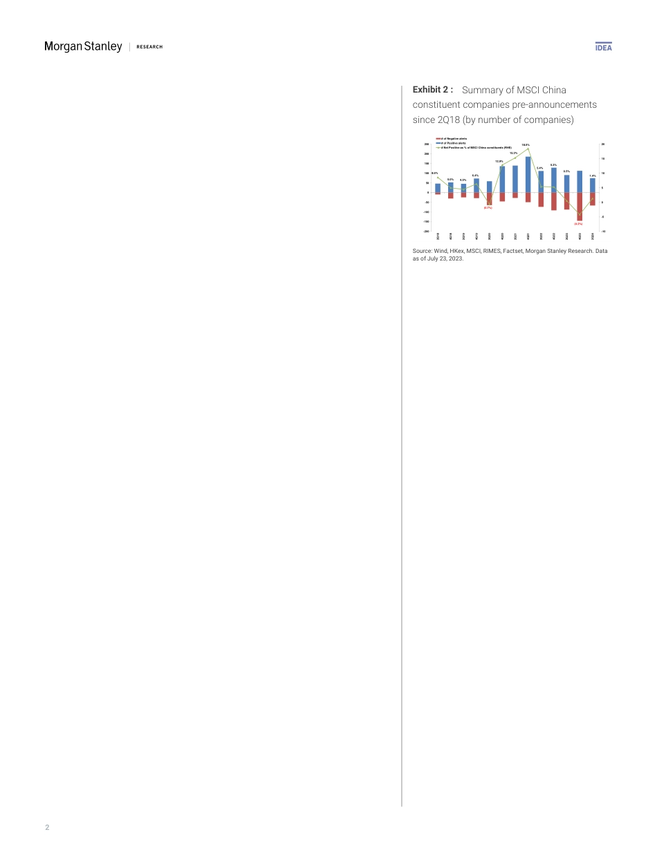 Morgan Stanley-China Equity Strategy 2Q24 Pre-announcements Better than 4...-109405027_第2页