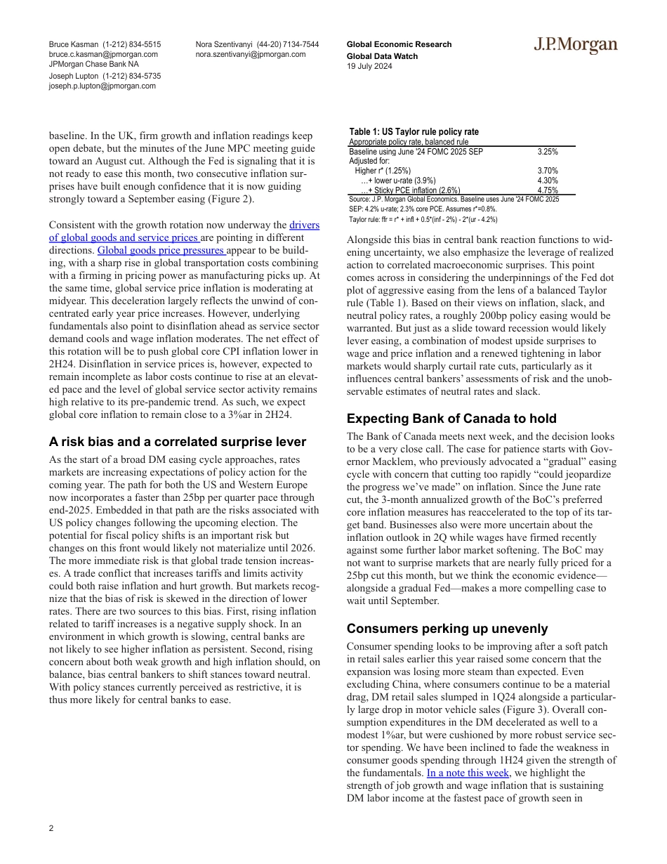 JPMorgan Econ  FI-Global Data Watch Orderly rotation-109319905_第2页