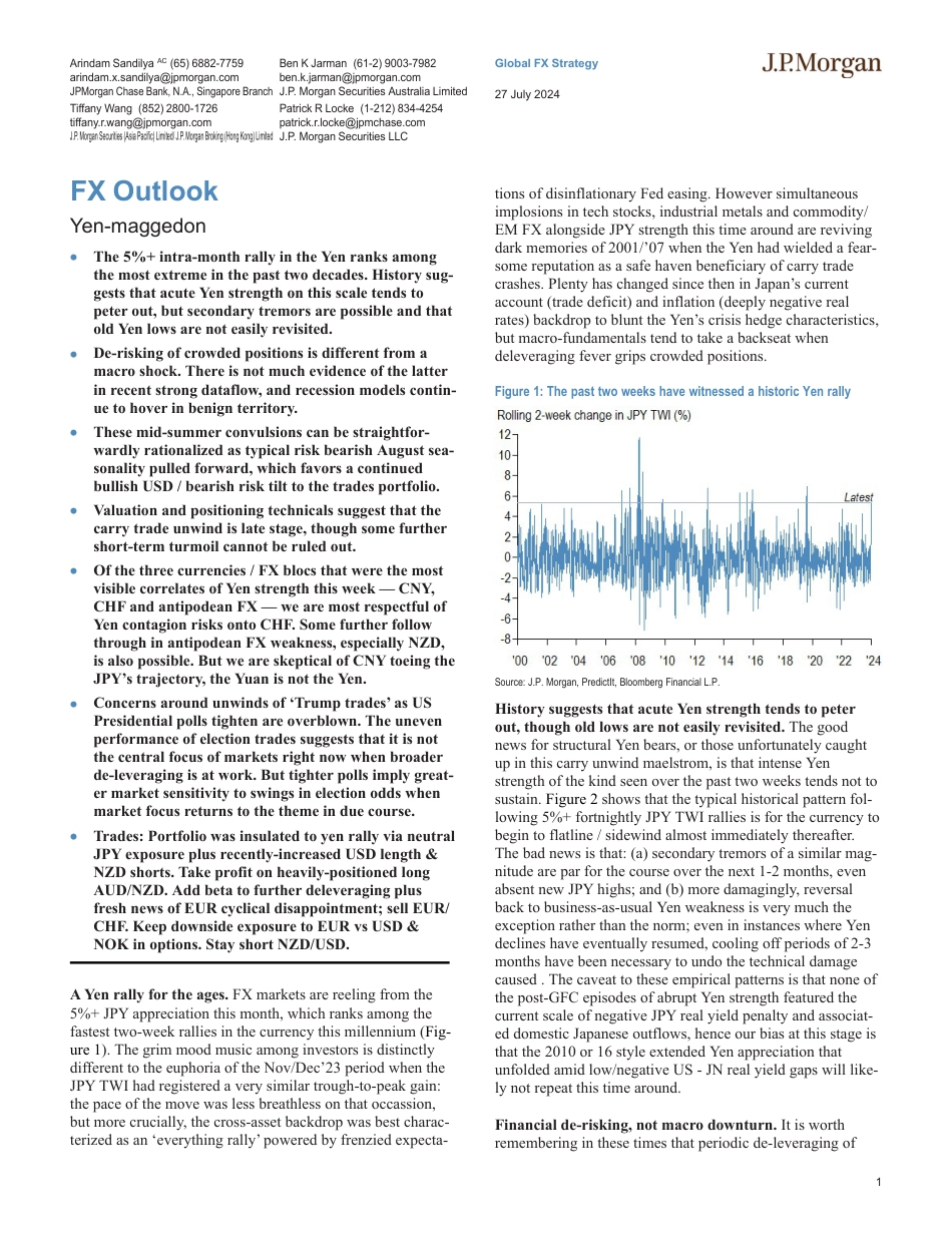 JPMorgan Econ  FI-FX Outlook Yen-maggedon-109456595_第1页