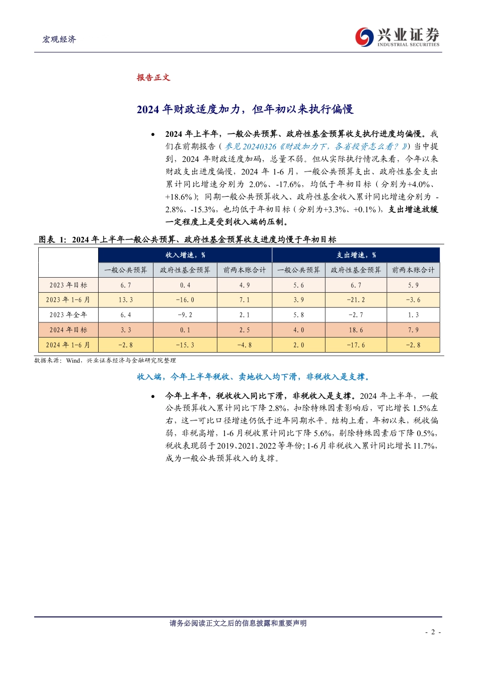 上半年财政回顾与展望：蓄势待发-240726-兴业证券-12页_第2页