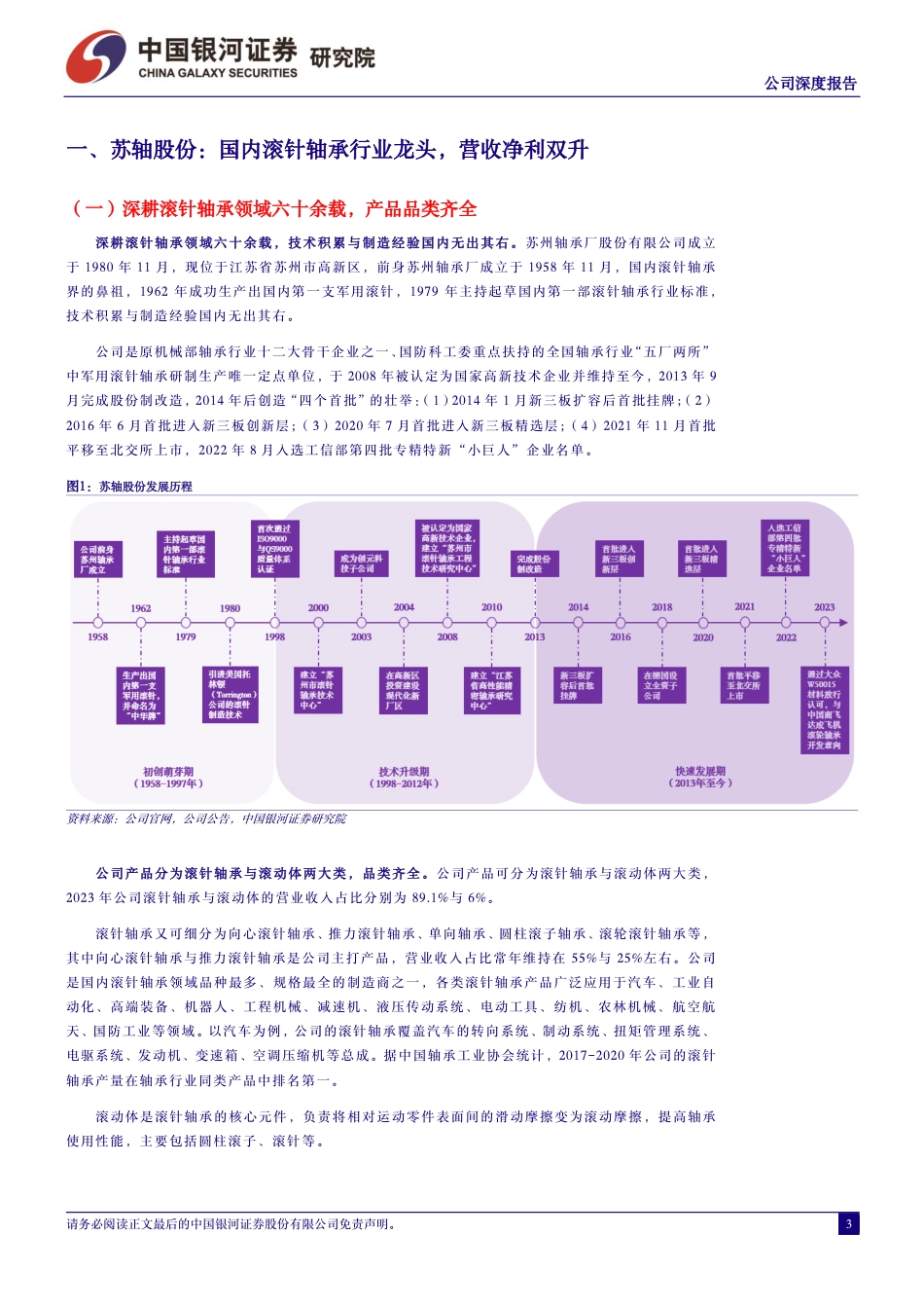 苏轴股份(430418)公司深度报告：国内滚针轴承龙头，汽车%2b机器人打开成长空间-240714-银河证券-21页_第3页