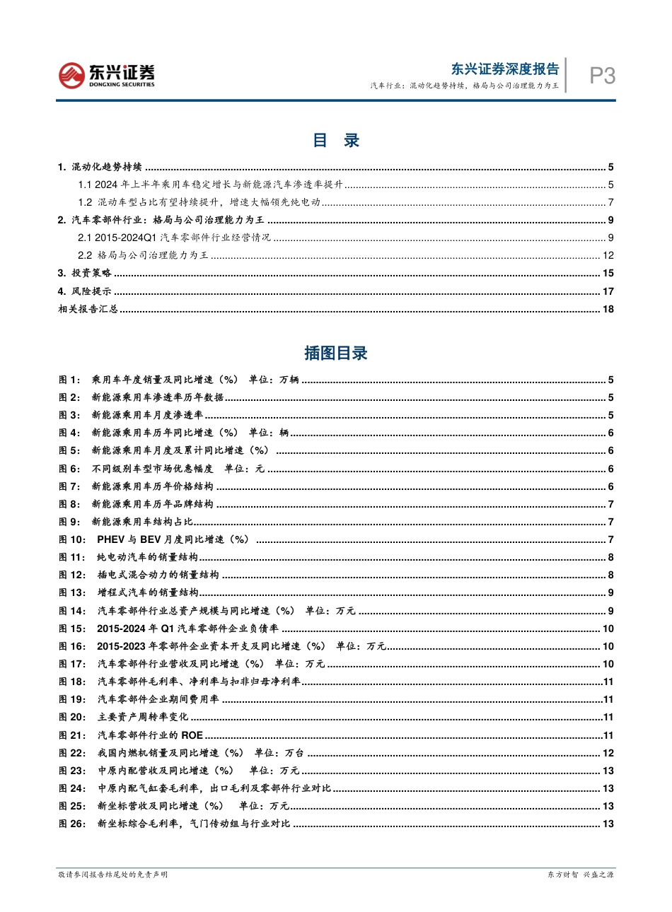 汽车行业2024年中期投资展望：混动化趋势持续，格局与公司治理能力为王-240729-东兴证券-20页_第3页