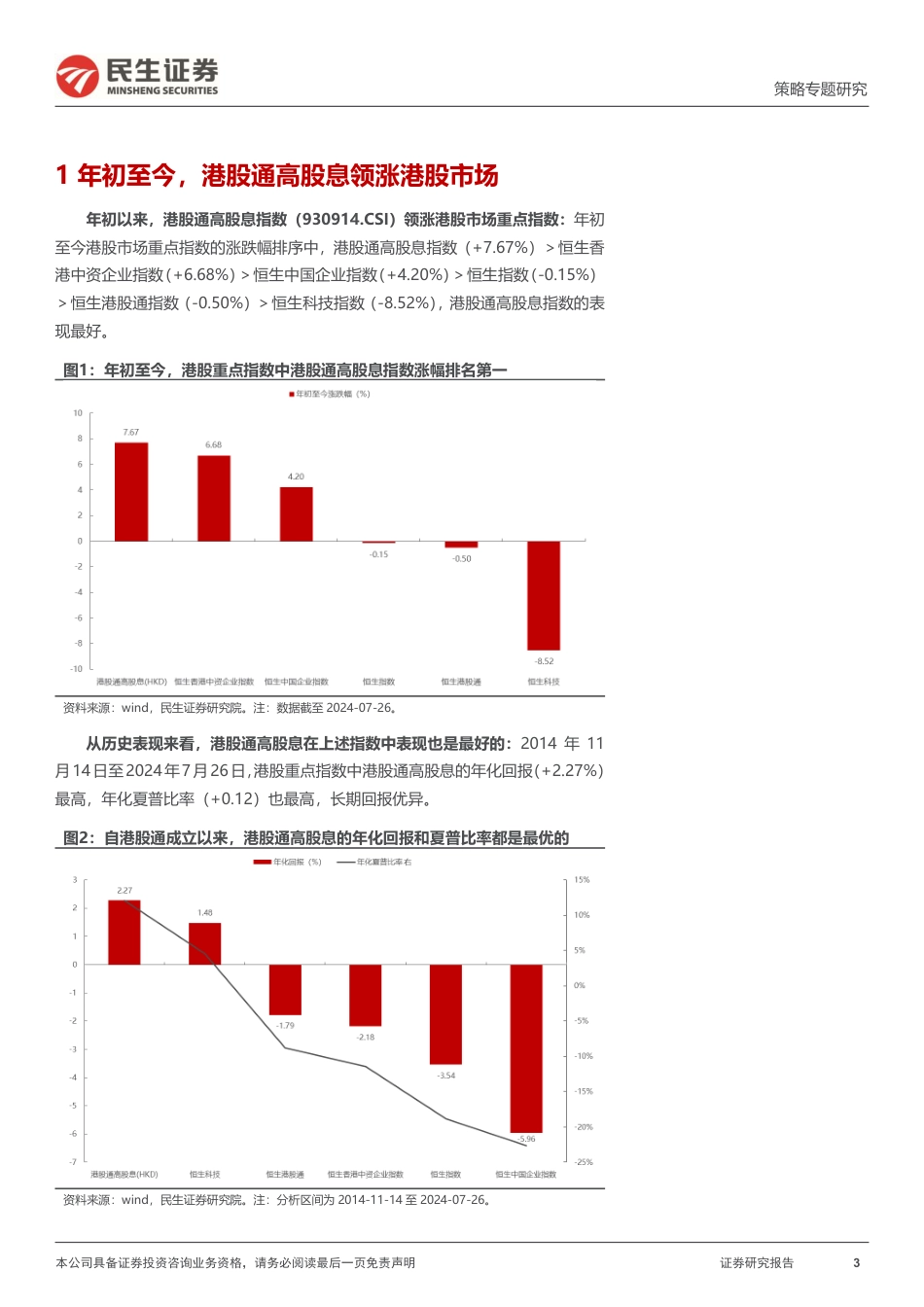 策略专题研究-港股通高股息策略：坚守实物资产-240801-民生证券-15页_第3页