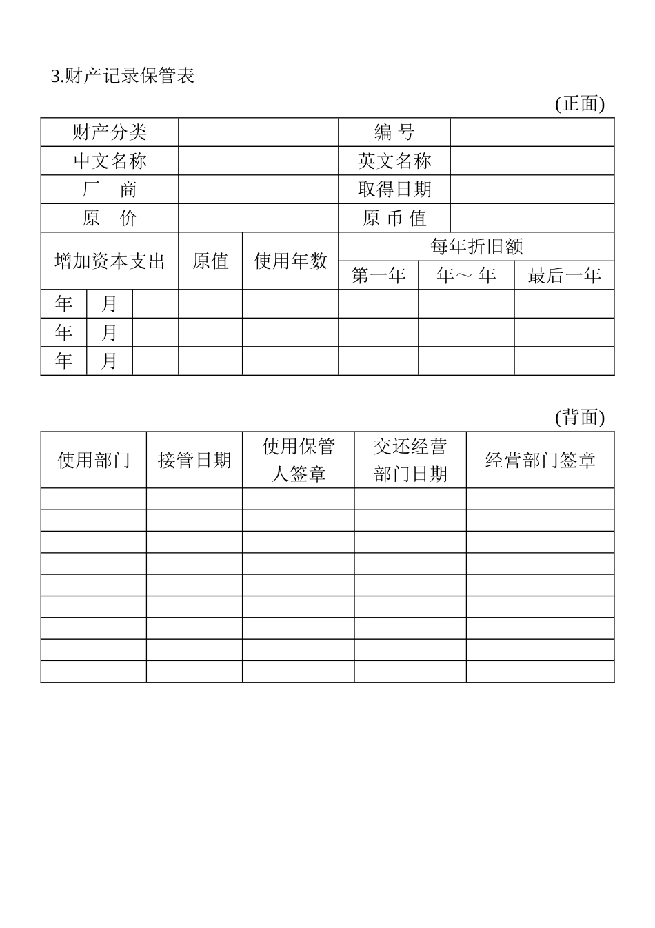 03.财产记录保管表_第1页