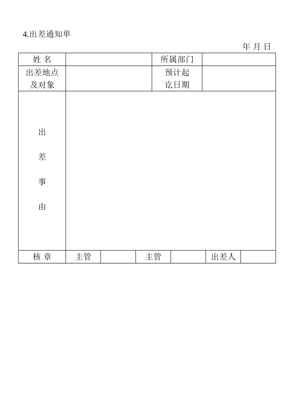 4.出差通知单_第1页