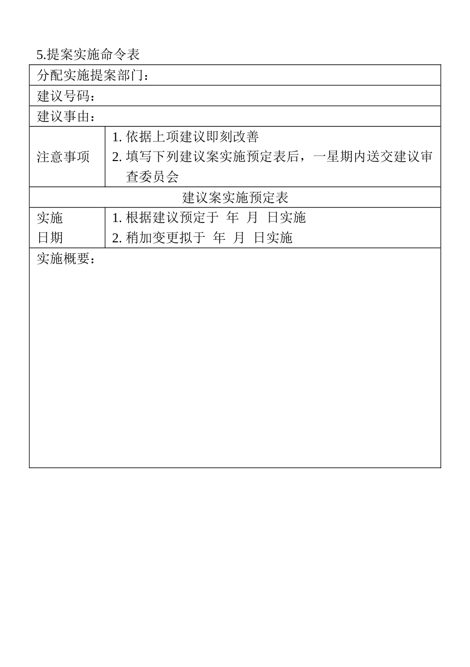 5.提案实施命令表_第1页