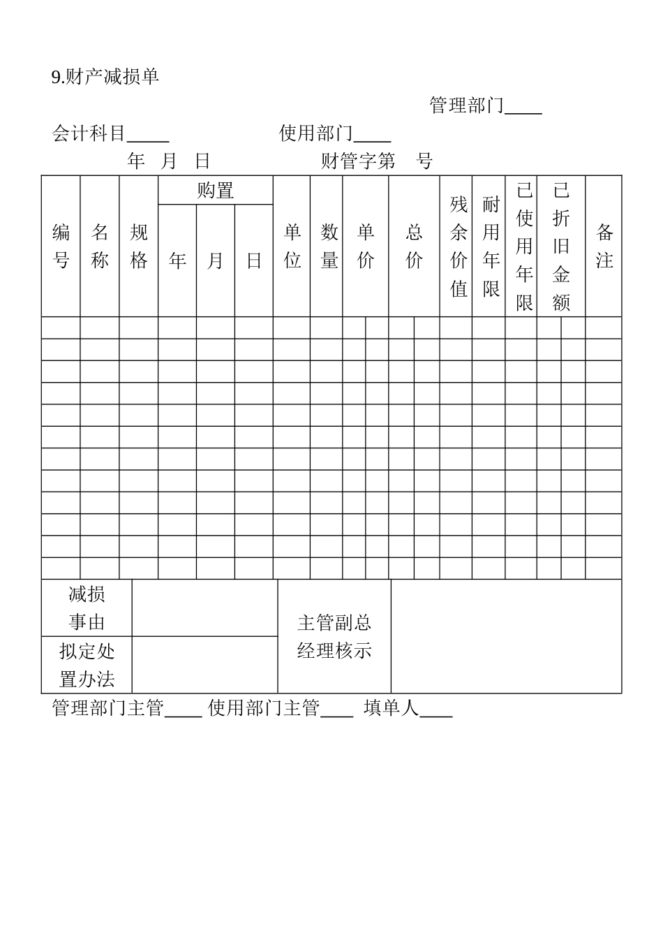 09.财产减损单_第1页