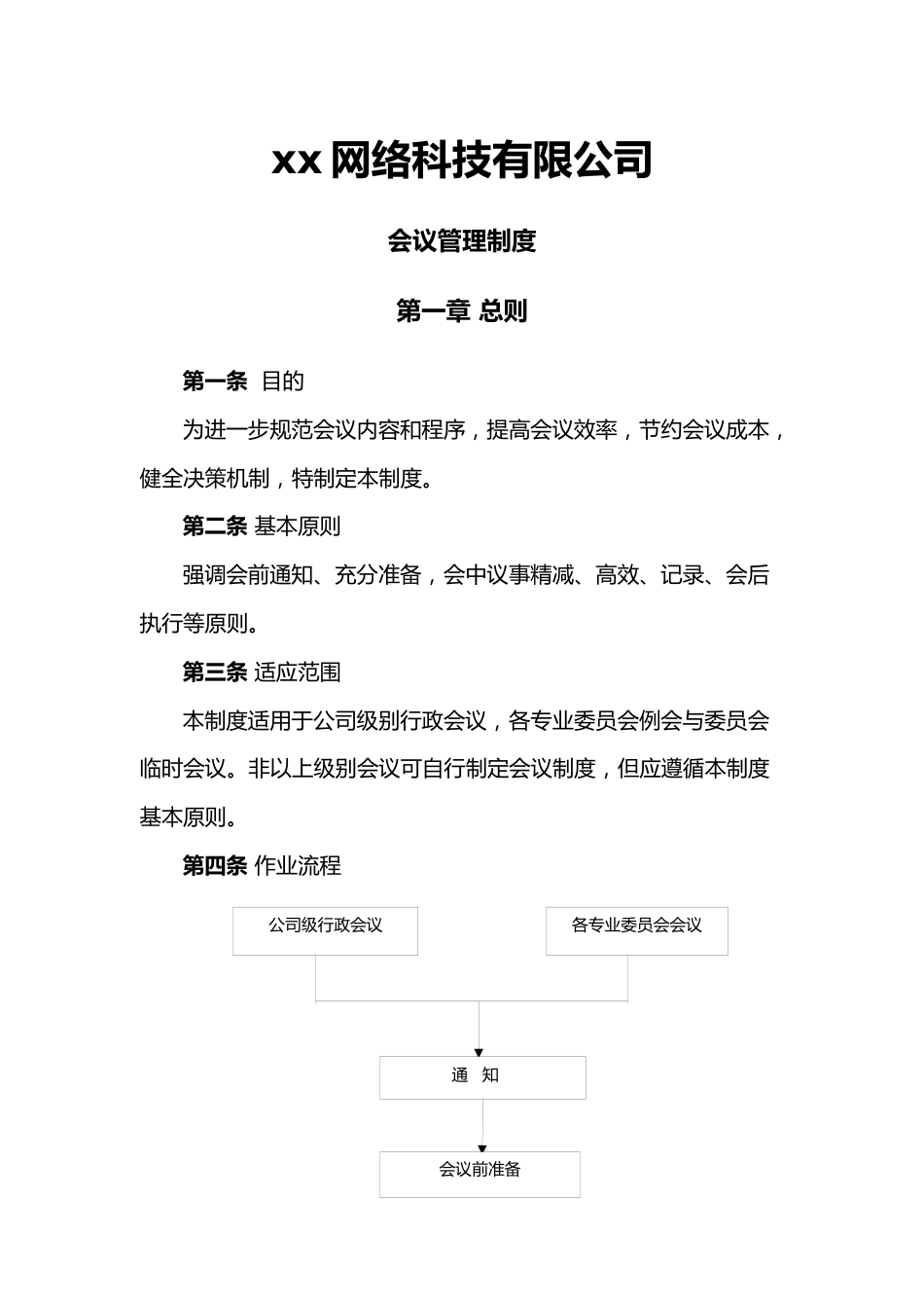 xxx科技有限公司会议制度_第1页