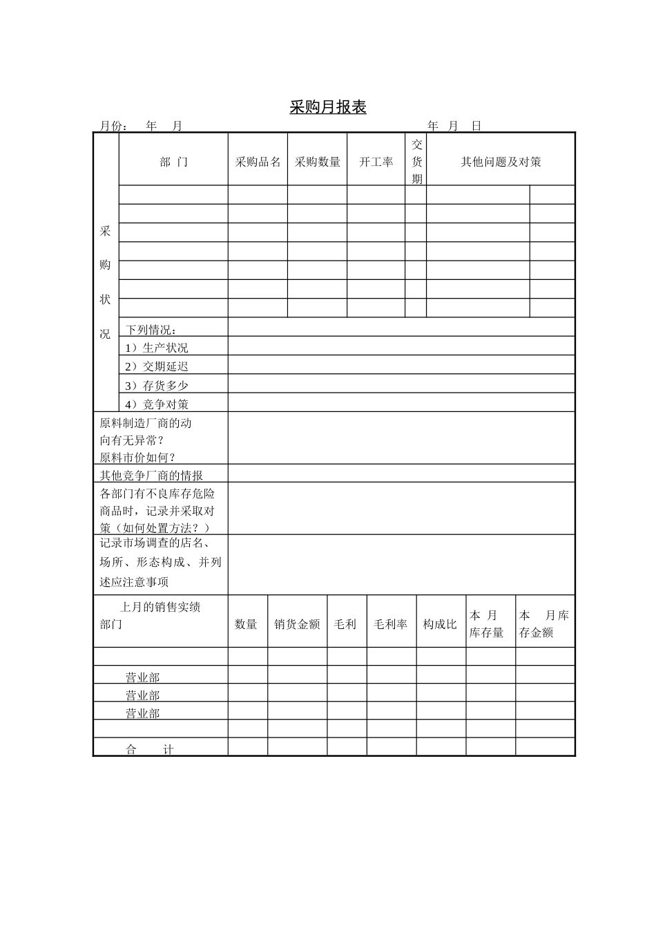 采购月报表_第1页