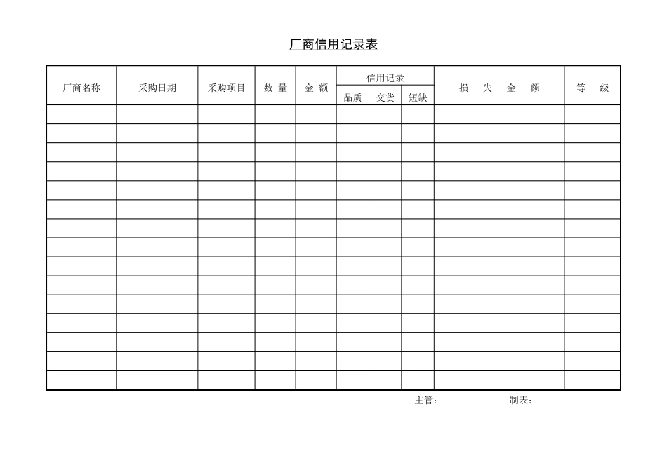 厂商信用记录表_第1页