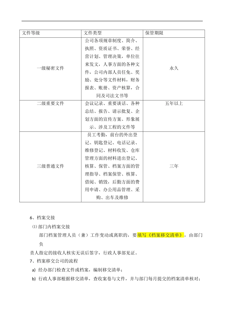 档案管理制度及流程_第5页