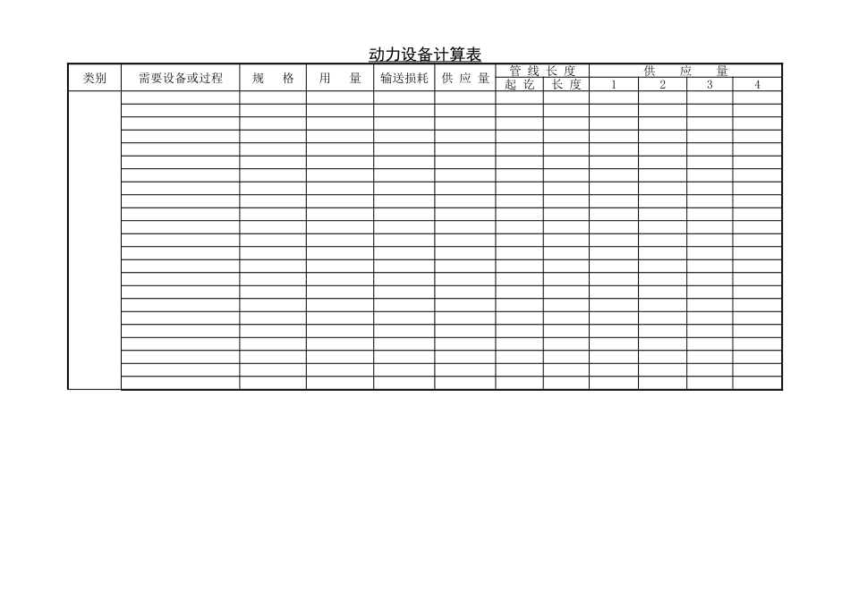 动力设备计算表_第1页