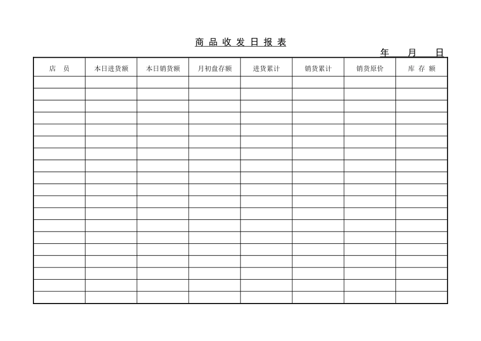 商品收发日报表_第1页