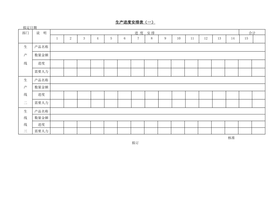 生产进度安排表（一）_第1页