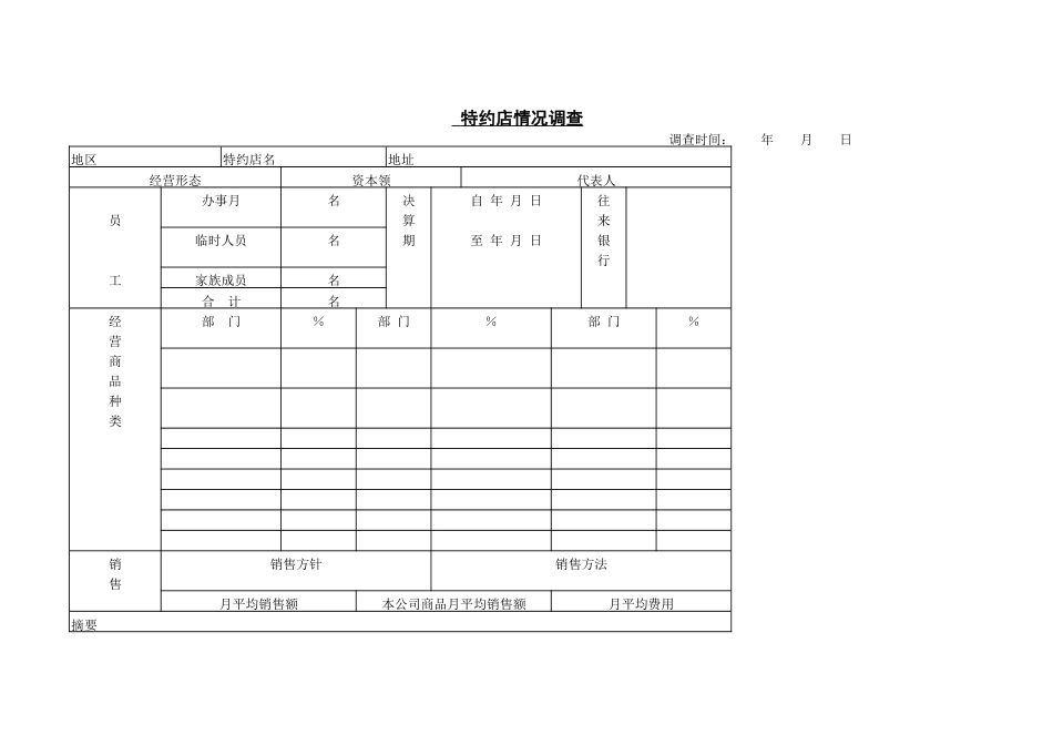 特约店情况调查_第1页