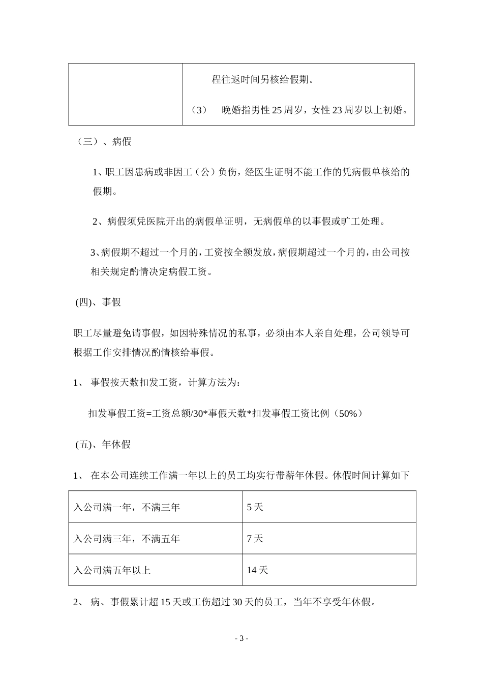 腾讯科技（深圳）有限公司考勤管理规定_第3页