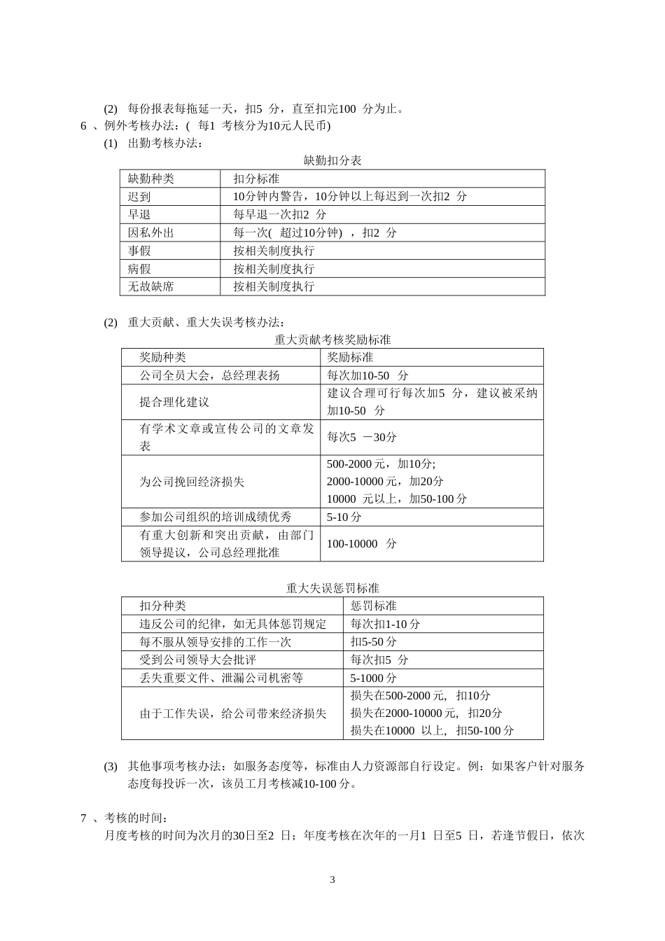 中小型企业绩效考核方案(实例)_第3页