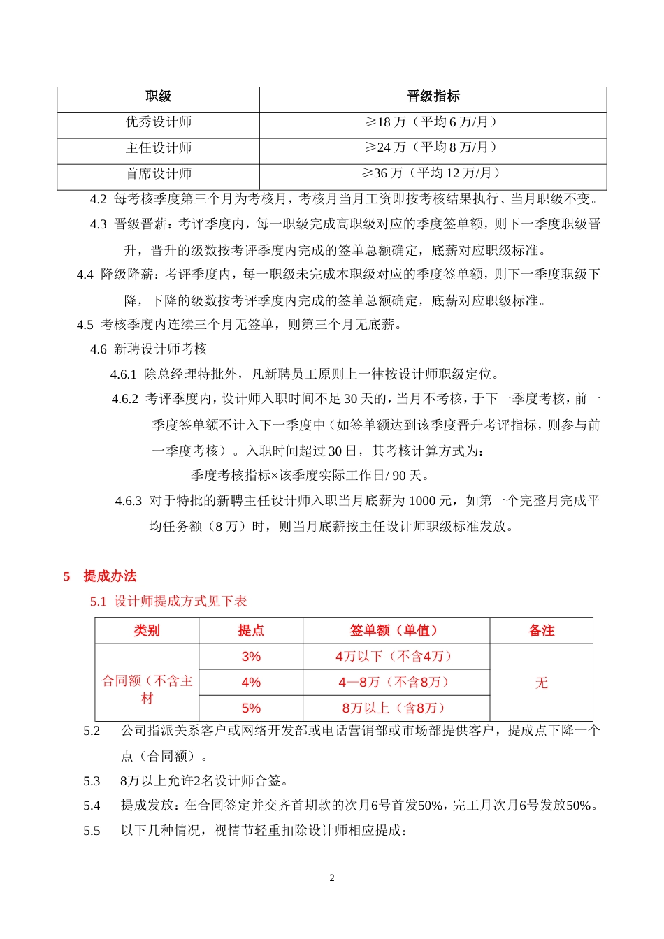 装饰工程公司薪酬制度确定版_第3页