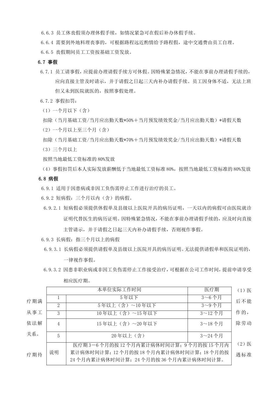 杭州贝因美集团考勤、加班及休假管理制度_第3页