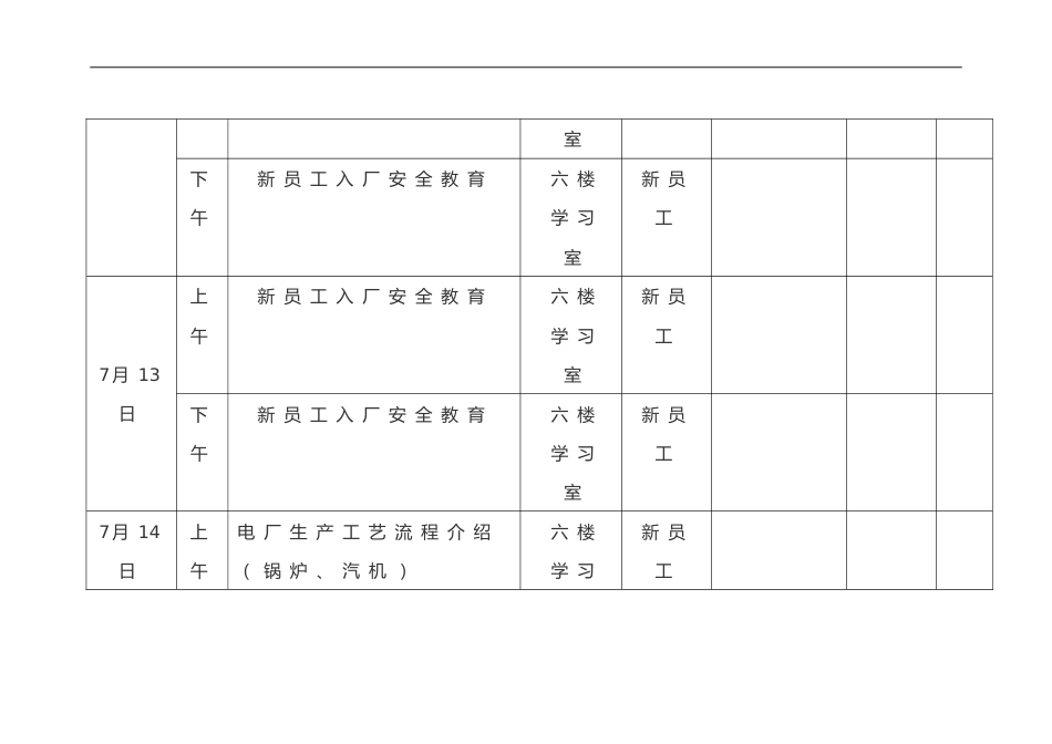 新员工培训方案2016_第5页