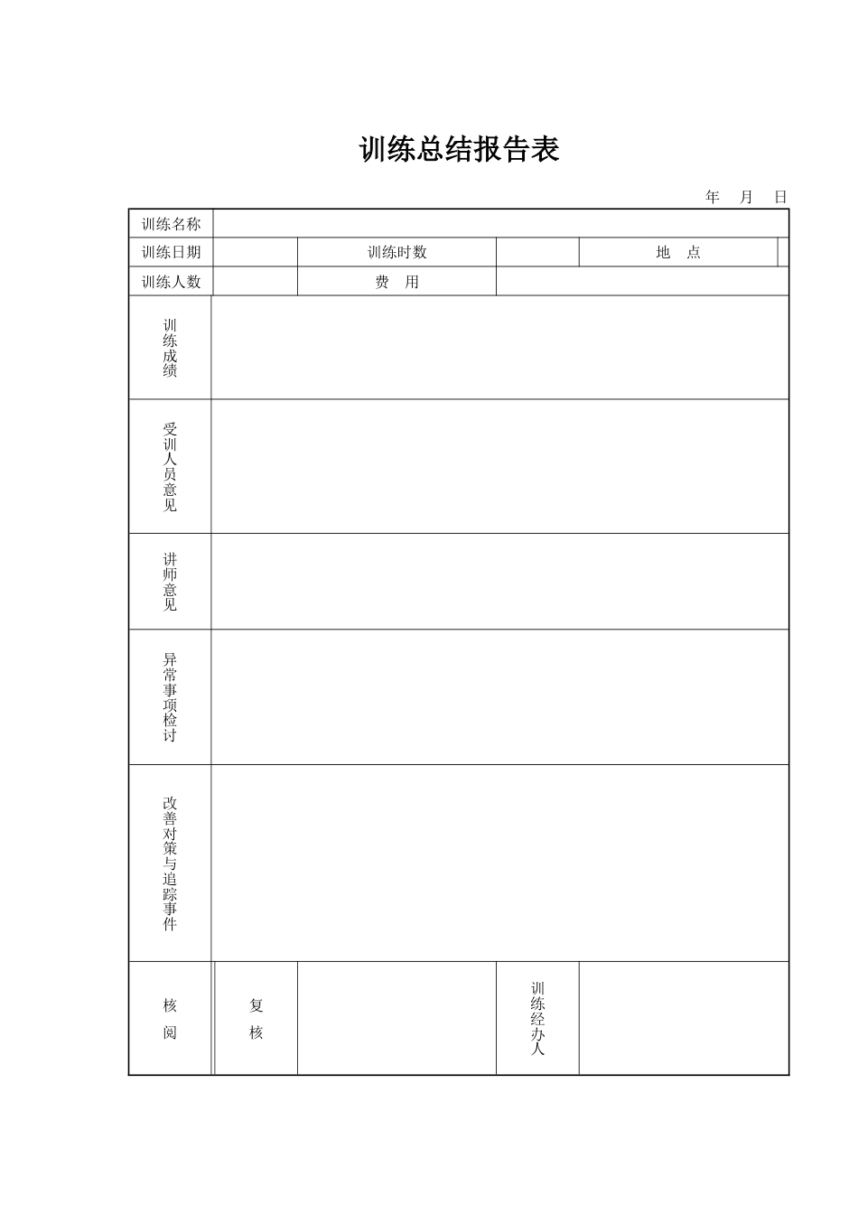 训练总结报告表_第1页