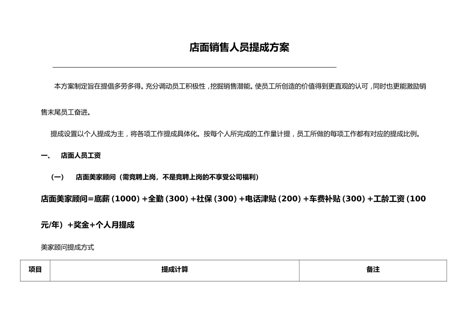 29-【实例】衣柜店面销售部提成方案_第1页