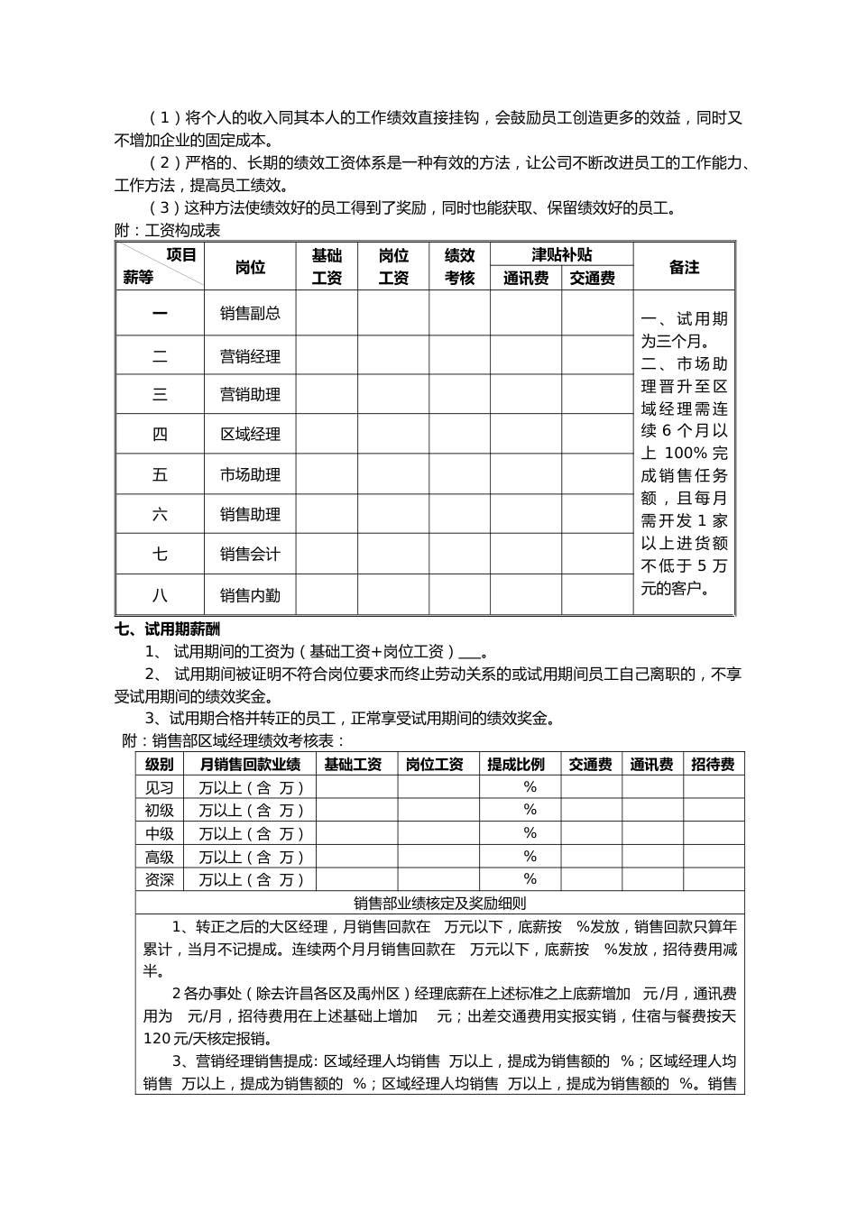 销售部薪资及绩效考核管理制度_第3页