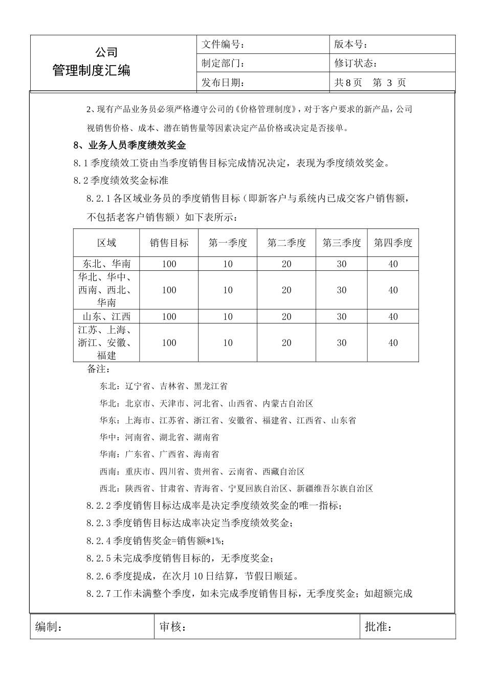 某公司销售部门薪酬制度_第3页