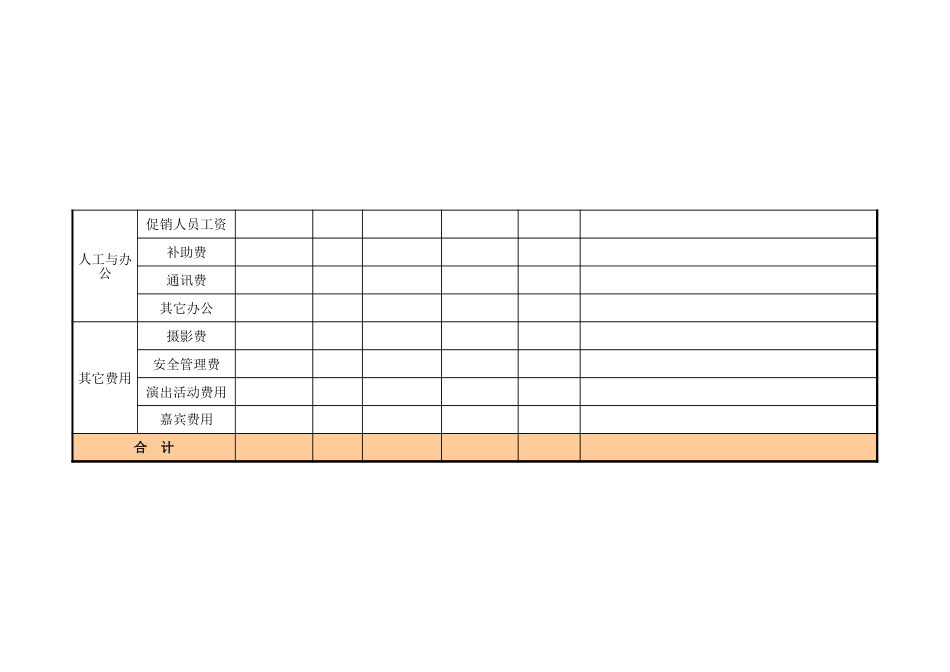 促销成本统计表_第2页