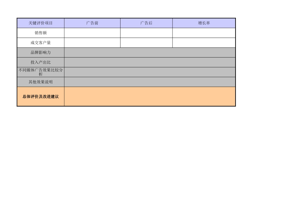 媒体组合宣传效果评价表_第2页