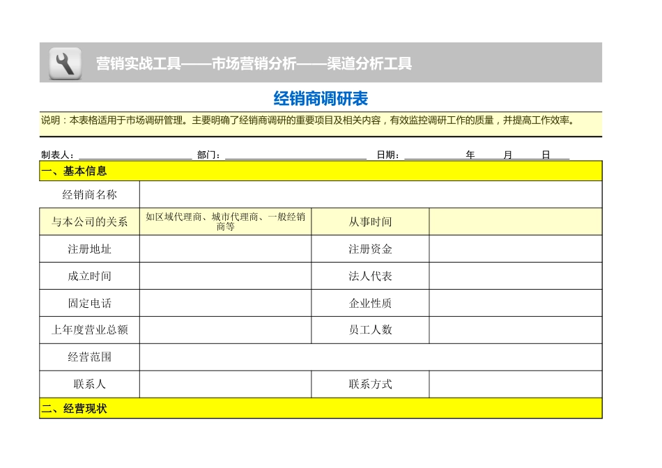 经销商调研表_第1页