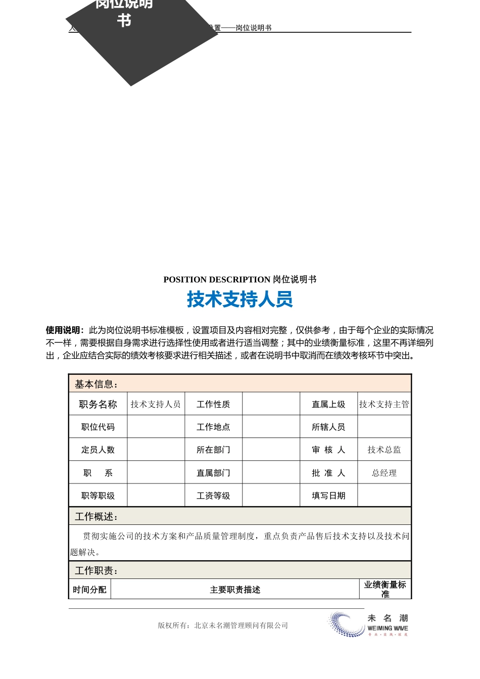 岗位说明书：技术支持人员_第3页