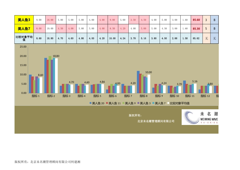 员工考核成绩对比分析（指标对比，多人）_第2页