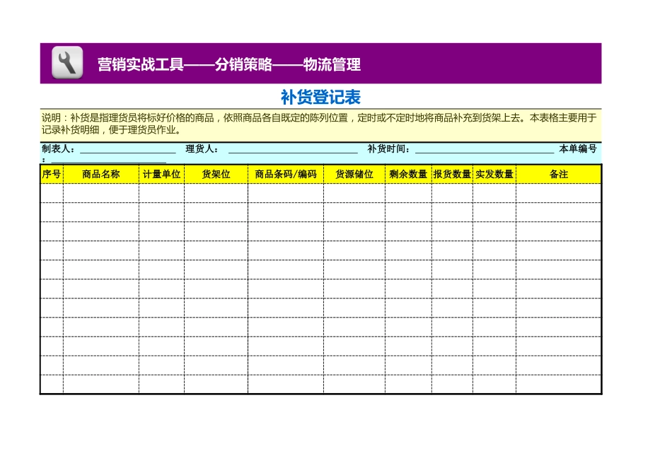 补货登记表_第1页