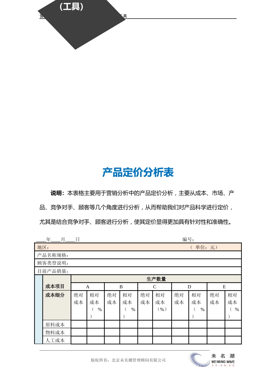 产品定价分析表（标准版）.doc_第3页