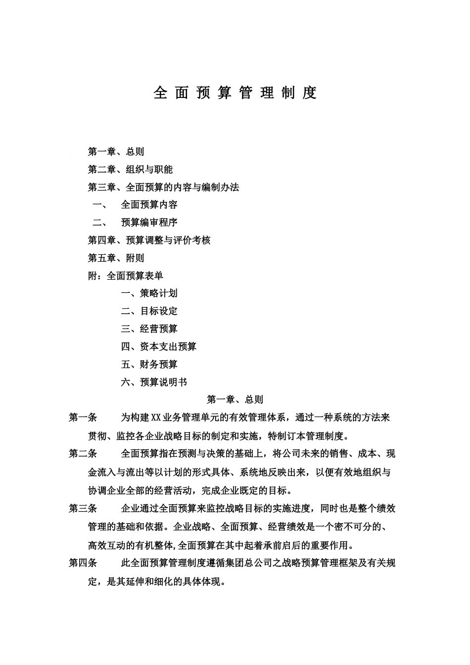 全面预算管理制度_第1页