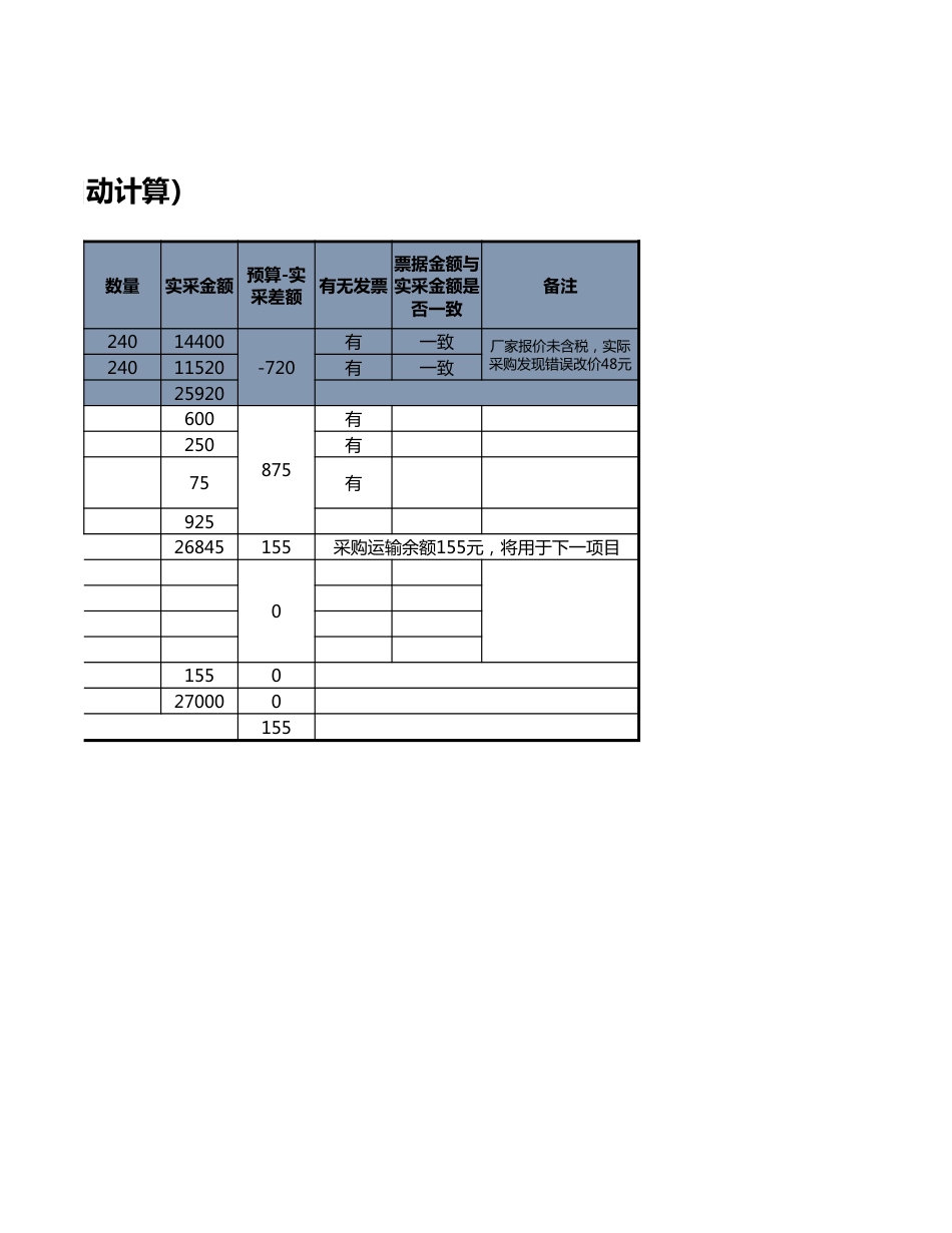 项目资金管理表（自动计算）_第2页