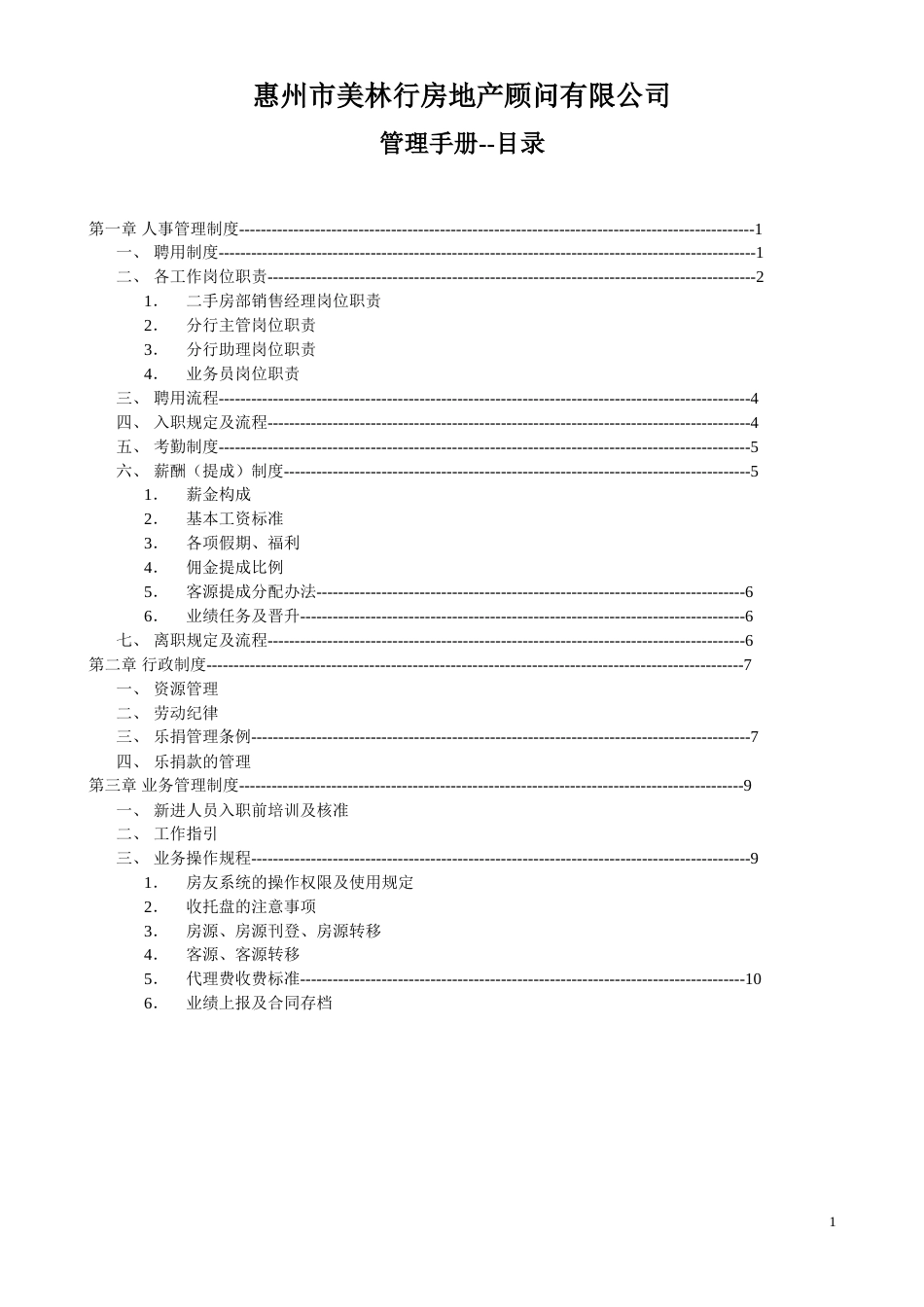 27 -房地产中介公司规章制度_第1页