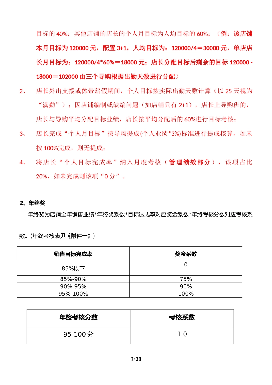 服装店门店薪酬绩效考核方案_第3页