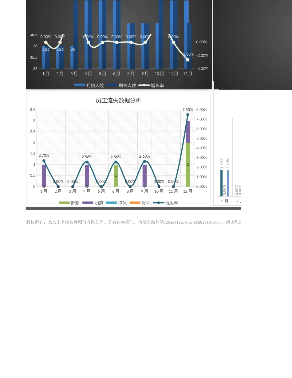 【人力资源管理工具】任一部门年度人力资源流动分析（三张表，自动）_第2页