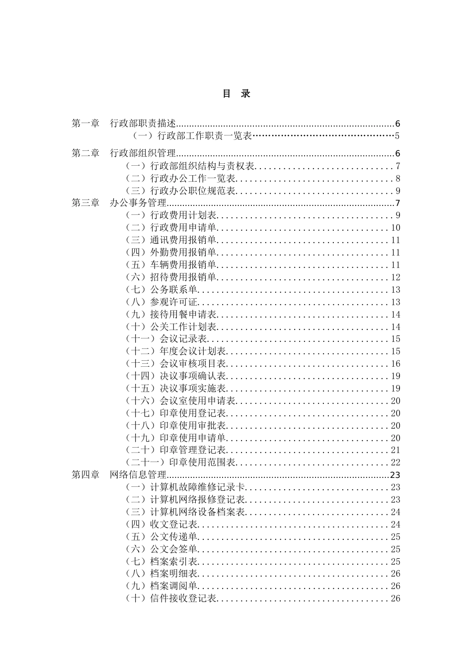 01-【汇编表格】行政管理制度表单汇编_第2页