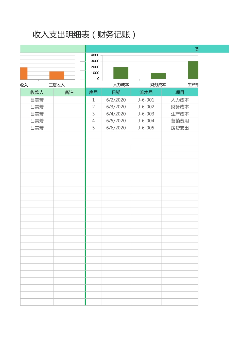 51收入支出明细表（财务记账）_第2页