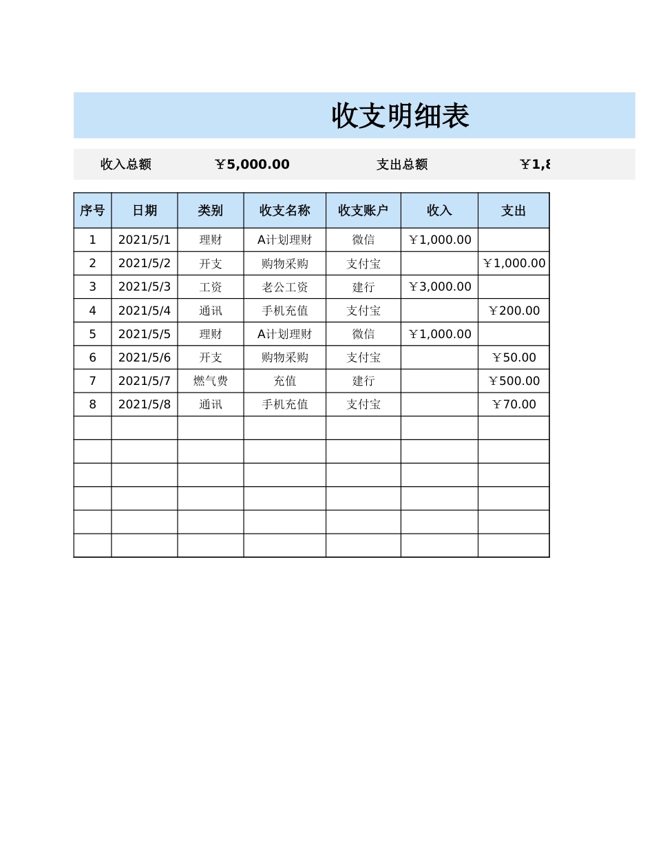 13-收支明细表_第1页