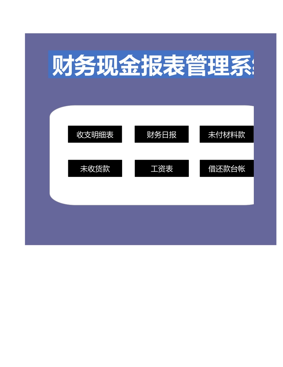 22-财务现金报表管理系统.xlsx_第1页