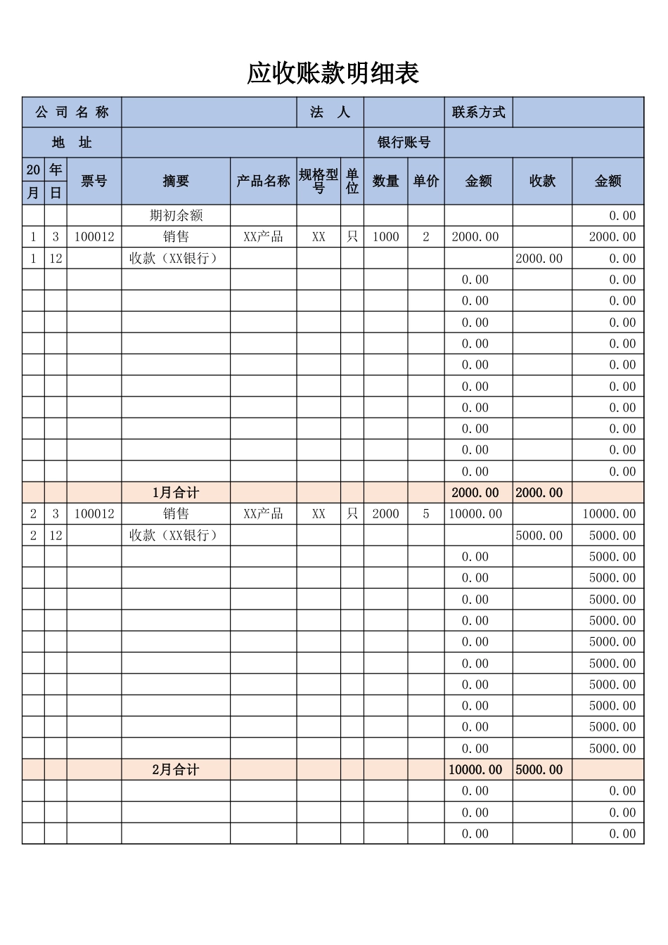 07-应收账款明细表_第2页