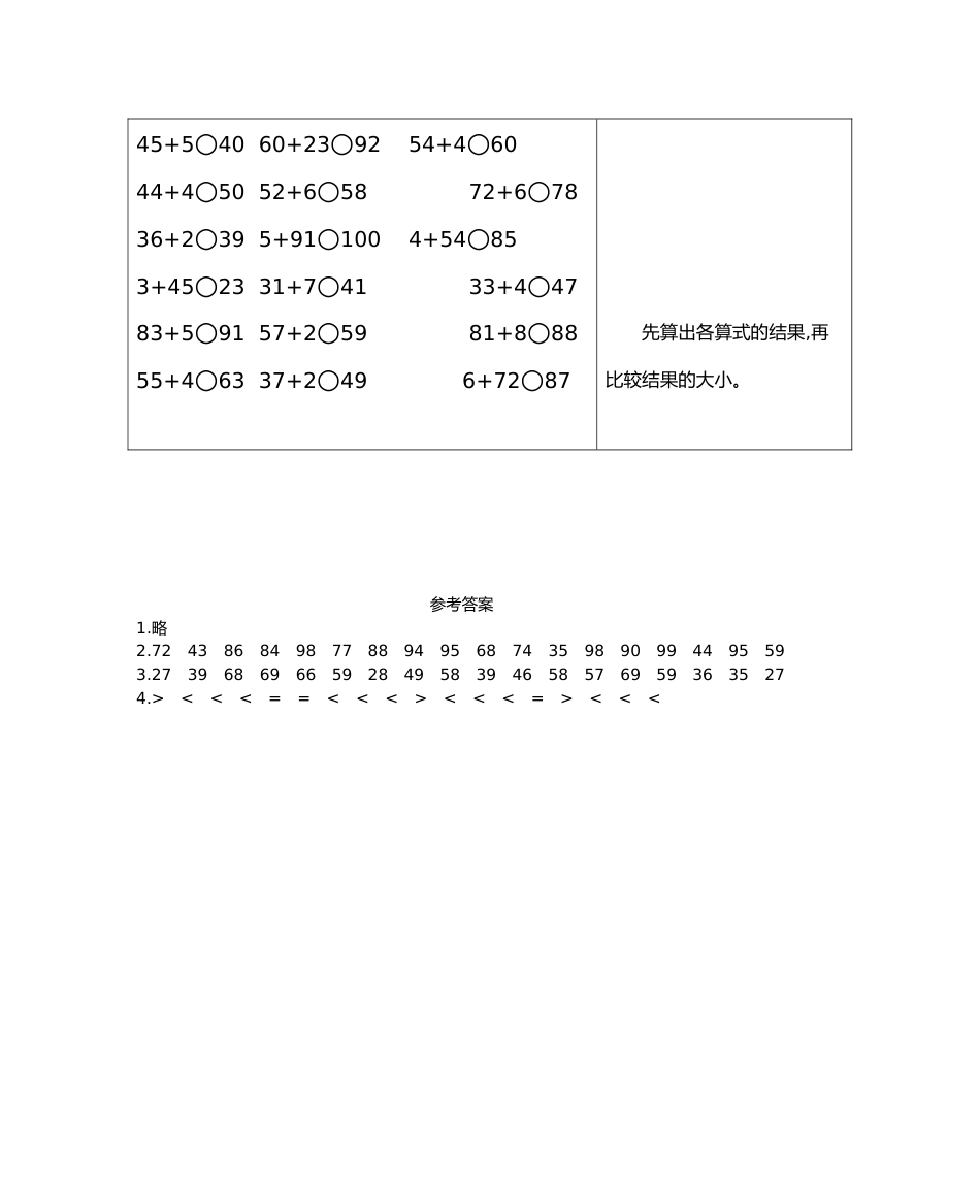 练习八　两位数加一位数(不进位)、整十数_第2页