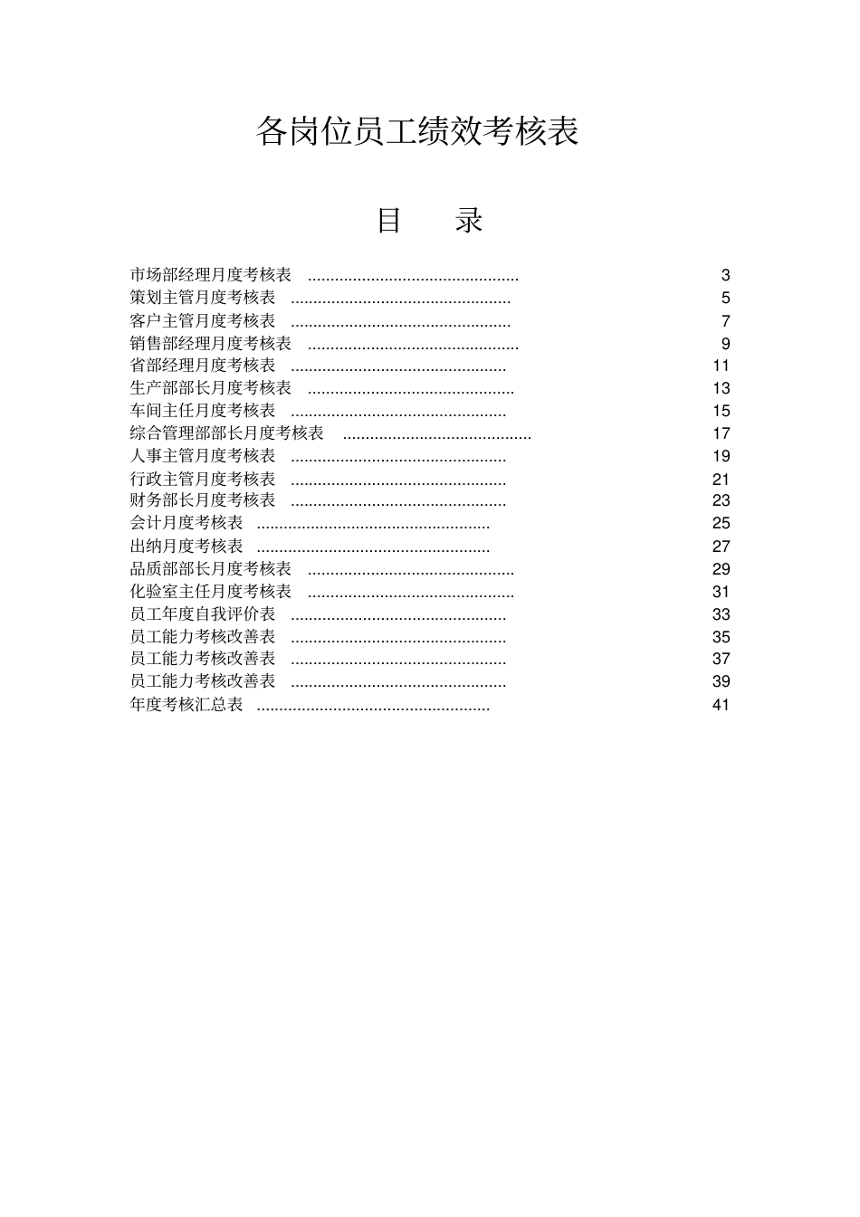 制药公司各岗位员工绩效考核表(20200702172117)_第1页