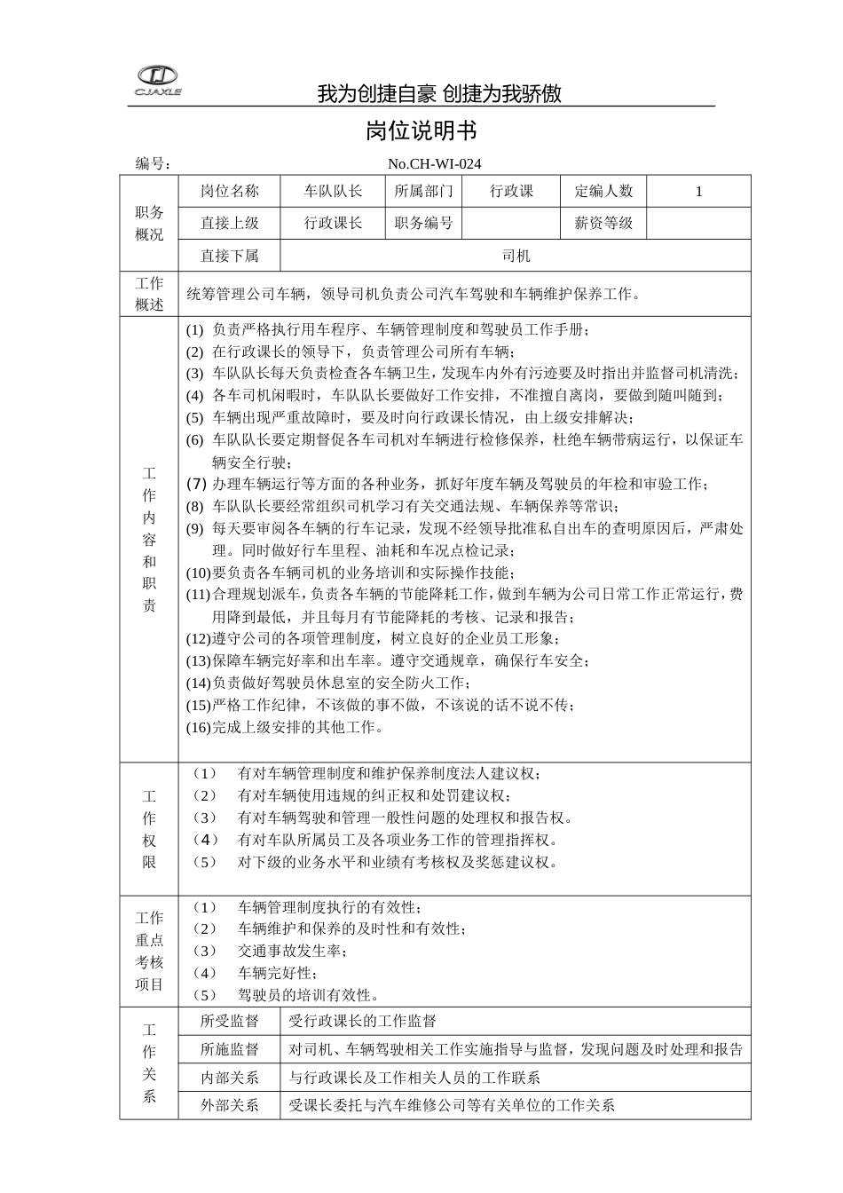 综合管理部部门职责说明书_第5页